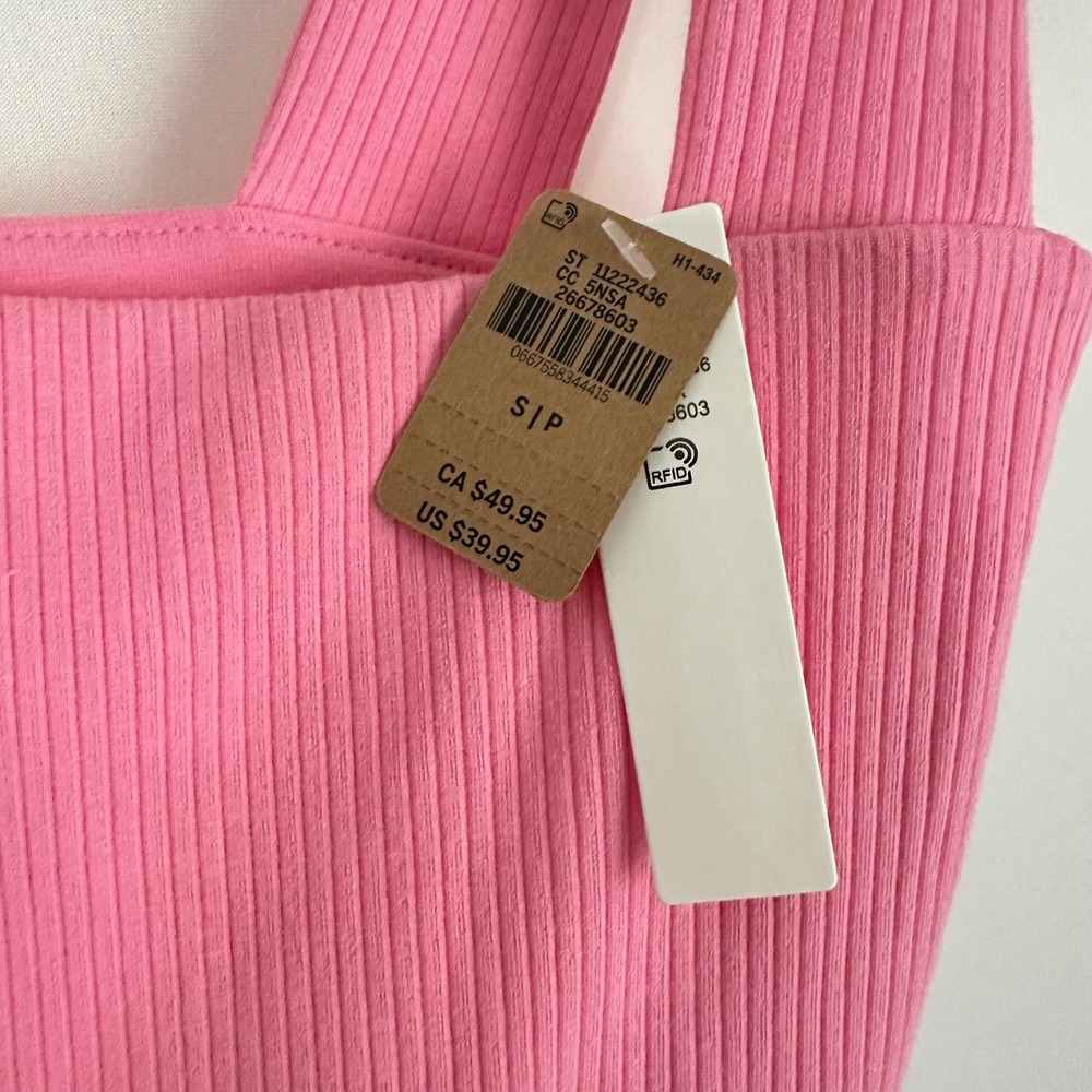 Pink Square-Neck Mini Dress - Picture 5 of 9